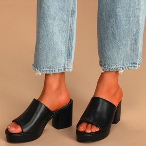 Chunky platform mules